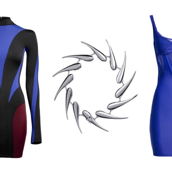 Mugler x H&M Corset-Style Mini Dress Klein Blue SOLD OUT - Picture 7 of 7